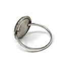 Morpho Butterfly Wing Ring - Vintage English Sterling Silver Blue Wing - Size 9 1/2 Retro Era 1940s Tropical Souvenir London England Jewelry