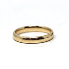 Vintage Wedding Band - Retro 14k Yellow Gold Unisex Simple Stack Statement Ring - Circa 1980s Size 12 1/4 Fine Minimalist "TW" 80s Jewelry