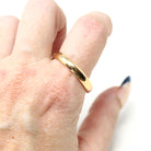 Vintage Wedding Band - Retro 14k Yellow Gold Unisex Simple Stack Statement Ring - Circa 1980s Size 12 1/4 Fine Minimalist "TW" 80s Jewelry