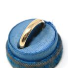 Vintage Wedding Band - Retro 14k Yellow Gold Unisex Simple Stack Statement Ring - Circa 1980s Size 12 1/4 Fine Minimalist "TW" 80s Jewelry