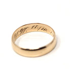 Vintage Inscribed Wedding Band - Art Deco 6k Yellow Gold Unadorned Plain Ring - Dated 1931 Size 7 Classic Simple Unisex 30s Fine Jewelry