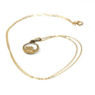 Gold Nugget Necklace - Estate Gold Filled Shaker Fob Charm Souvenir Pendant - Modern Circa 1980s Alaskan Gold Rush Flakes Souvenir Jewelry