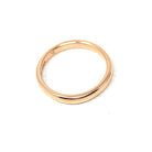 Art Deco Ring Band - Vintage Rosy 9k Yellow Gold Birmingham England UK - Circa 1930s Era Size 7 English Hallmarks Fine Minimalist Jewelry