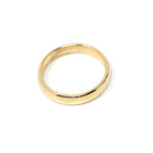 Retro Ring Band - Vintage 9k Yellow Gold London England UK - Circa 1980s Era Size 6 English Hallmarks - 3.8 MM - Fine Minimalist 80s Jewelry