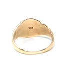 Edwardian Signet Ring - Antique 10k Rosy Yellow Gold RP Engraved Monogram Initials - Art Nouveau 1910s Era Size 4 1/2 Fine Scroll Jewelry