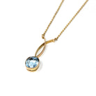 Antique Aquamarine Necklace - Edwardian 15k Yellow Gold 2.45 CT Natural Gem Pendant - Circa 1910s Cushion Cut Statement Fine March Jewelry