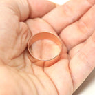 Antique Cigar Band - Edwardian 14k Rose Gold Unadorned Wide Ring - Vintage Circa 1918 Size 11 1/2 - Unisex Wedding Statement Fine Jewelry