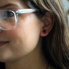 Vintage Scarab Earrings - Retro 14k Yellow Gold Carved Natural Carnelian Gemstones - Circa 1960s Era Egyptian Revival Style Beetle Jewelry