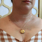 Antique Griffin Locket - Edwardian 14k Yellow Gold Keepsake Pendant Charm - Vintage Circa 1900s Era Mythological Beast Monogrammed Jewelry