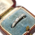 Diamond Eternity Band - Art Deco 18k White Gold .60 CTW Natural Gemstone Ring - Vintage Dated 6-27-30 Size 5 1/2 Fine Wedding Bridal Jewelry