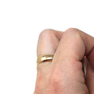 Dated 1906 Band - Edwardian 18k Yellow Gold Engraved "Nov 14" Cigar Style Plain Wedding Ring - Antique Size 10 1/2 Men's Unisex Fine Jewelry