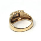 Vintage Diamond Ring - Retro 14k Yellow & White Gold .20 CT Unisex Men's Band - Circa 1940s Era Size 8 1/4 Two Tone Engagement Fine Jewelry