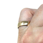 Art Deco Inscribed Wedding Band - Vintage 6k Yellow Gold Unadorned Plain Ring - Dated 1931 Size 6 1/2 Classic Simple Unisex 30s Fine Jewelry