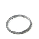 Art Deco Band - Vintage Sterling Silver Flower Eternity Design 2.06MM Ring - 1930s Era Size 7 Signed U Arrow Uncas Floral Promise Jewelry