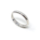 Mid Century Wedding Band - Vintage 14k White Gold Plain Stacking Ring - Circa 1950s Size 5 Partner Ring Paired Set 50's Bridal Fine Jewelry