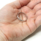 Mid Century Wedding Band - Vintage 14k White Gold Plain Stacking Ring - Circa 1950s Size 9.25 Partner Ring Paired 50s Bridal Fine Jewelry