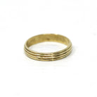 Vintage Baby Band - Retro 10k Yellow Gold Pinky Midi Charm Ring - Circa 1940s Era Size 1 Children's Baby Shower New Mother Gift Fine Jewelry