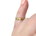 Vintage Baby Band - Retro 10k Yellow Gold Pinky Midi Charm Ring - Circa 1940s Era Size 1 Children's Baby Shower New Mother Gift Fine Jewelry