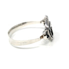 Vintage Swirl Bangle Bracelet - Retro Sterling Silver Organic Shape Funky Clasp Statement - Circa 1970s Era Fashion Accessory 70s Jewelry