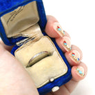 Antique Wedding Band - Art Deco Era 18k White Gold Eternity Design Ring - Vintage Dated 1934 Size 4 3/4 Stacking Bridal Fine 1930s Jewelry