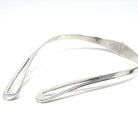 Vintage Collar Necklace - Sterling Silver Hinged Collar Bib Modernist Statement Piece - Modern Circa 1980s Era Curved 925 Mexico 80s Jewelry