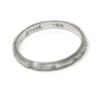 Art Deco Wedding Band - Vintage 18k White Gold Floral Eternity Ring - Circa 1930s Size 5.75 Bridal Stacking Fine 30s Orange Blossom Jewelry