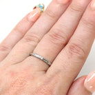 Art Deco Wedding Band - Vintage 18k White Gold Floral Eternity Ring - Circa 1930s Size 5.75 Bridal Stacking Fine 30s Orange Blossom Jewelry