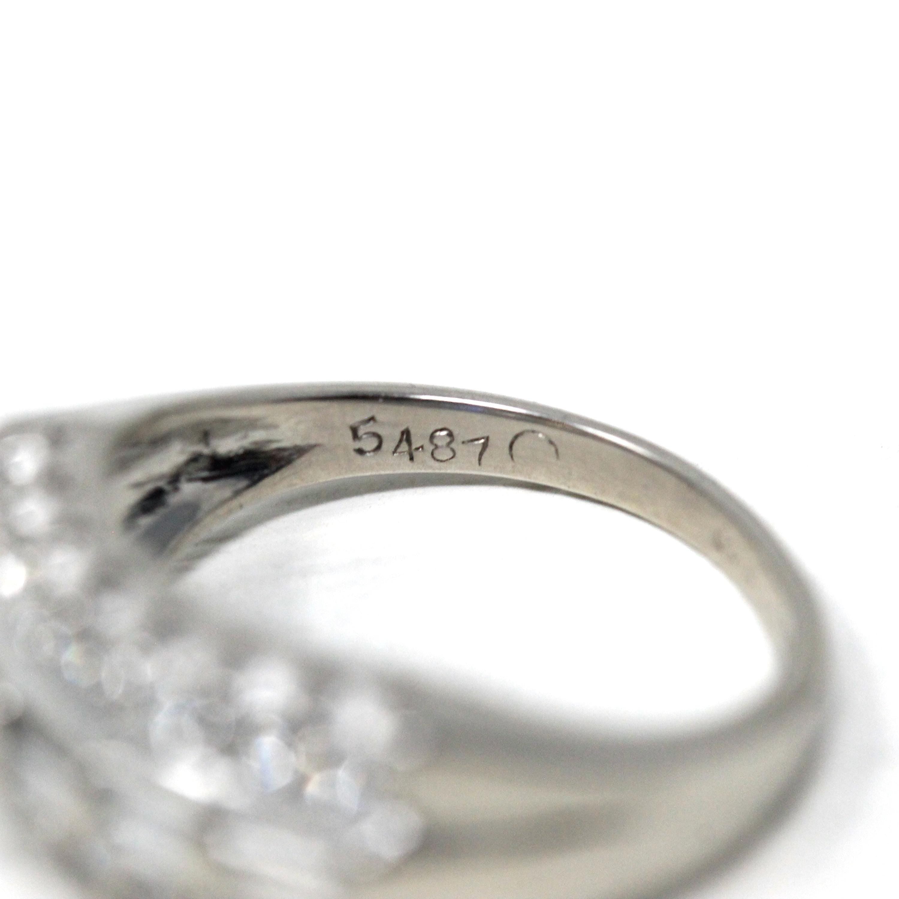 Platinum Diamond Band - Mid Century .65 CTW Natural Round & Baguette Cuts - Circa 1950s Size 6 Fine Wedding Band Qualitative Report Jewelry