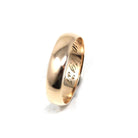 Vintage Inscribed Wedding Band - Art Deco 6k Yellow Gold Unadorned Plain Ring - Dated 1931 Size 7 Classic Simple Unisex 30s Fine Jewelry