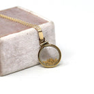 Gold Nugget Necklace - Estate Gold Filled Shaker Fob Charm Souvenir Pendant - Modern Circa 1980s Alaskan Gold Rush Flakes Souvenir Jewelry