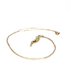 Italian Horn Charm - Retro 14k Yellow Gold Italy Cornicello Good Luck Pendant Necklace - Vintage Circa 1970s Ward Off Evil Amulet Jewelry