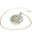 Vintage Gemini Pendant - Retro Era Sterling Silver Raised Hollow Design Twins Round Pendant - Circa 1960s Georg Jensen 306 Zodiac Jewelry