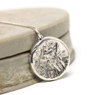 Vintage Gemini Pendant - Retro Era Sterling Silver Raised Hollow Design Twins Round Pendant - Circa 1960s Georg Jensen 306 Zodiac Jewelry