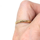 Milgrain Wedding Band - Modern 14k Yellow Gold Engraved "JD to RR 5-18-88" Ring - Estate 1988 Size 8 1/2 Men's Unisex Stacking Fine Jewelry