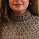 Antique Spinner Fob - Victorian 9k English Yellow Gold Simulated Citrine Pendant Necklace - Dated 1897 Unique Faceted Glass Gemstone Jewelry