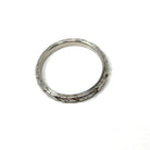 Floral Wedding Band - Vintage Art Deco 18k White Gold Flower Eternity Ring - Circa 1930s Era Size 5 1/2 Bridal Unisex Fine 30s Era Jewelry