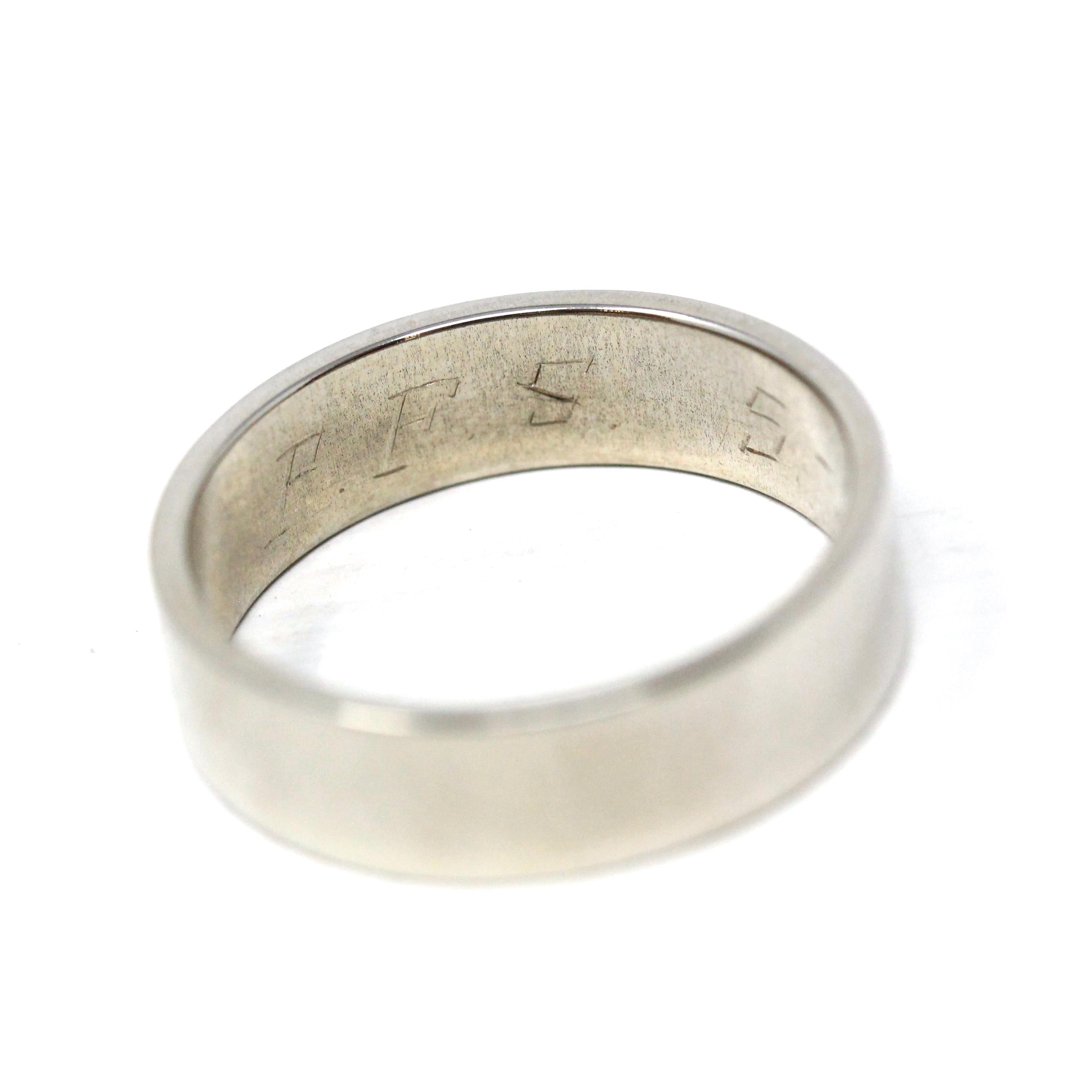 Star Wedding Band - Modern 10k White Gold Five Point Celestial