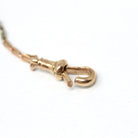 Pocket Watch Chain - Antique 9ct Rose White Two Tone Gold T Bar Swivel Clip Choker Necklace - Circa 1920s Era Fashion Accessory Fine Jewelry