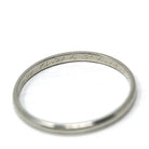 Dated 1927 Band - Art Deco 19k White Gold Hand Engraved Inscribed Wedding Ring - Antique Size 7 Circa 1920s Stacking Unisex Fine 20s Jewelry