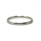 Dated 1927 Band - Art Deco 19k White Gold Hand Engraved Inscribed Wedding Ring - Antique Size 7 Circa 1920s Stacking Unisex Fine 20s Jewelry