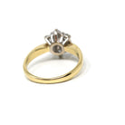 Diamond Snowflake Ring - Estate 18k Gold Natural Gemstone Cluster - Modern 1990s Size 6 3/4 Engagement Bridal Halo Fine Statement Jewelry