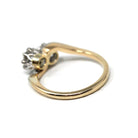 Diamond Toi Et Moi Ring - Edwardian 18k Yellow Gold & Platinum 1.00 CTW Bypass Band - Antique Circa 1910s Era Size 5 1/4 Fine Bridal Jewelry