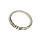 Vintage Wedding Band - Mid Century 14k White Gold Milgrain Plain Stacking Ring with Inscription - Dated 1954 Size 5 1/2 Fine Bridal Jewelry