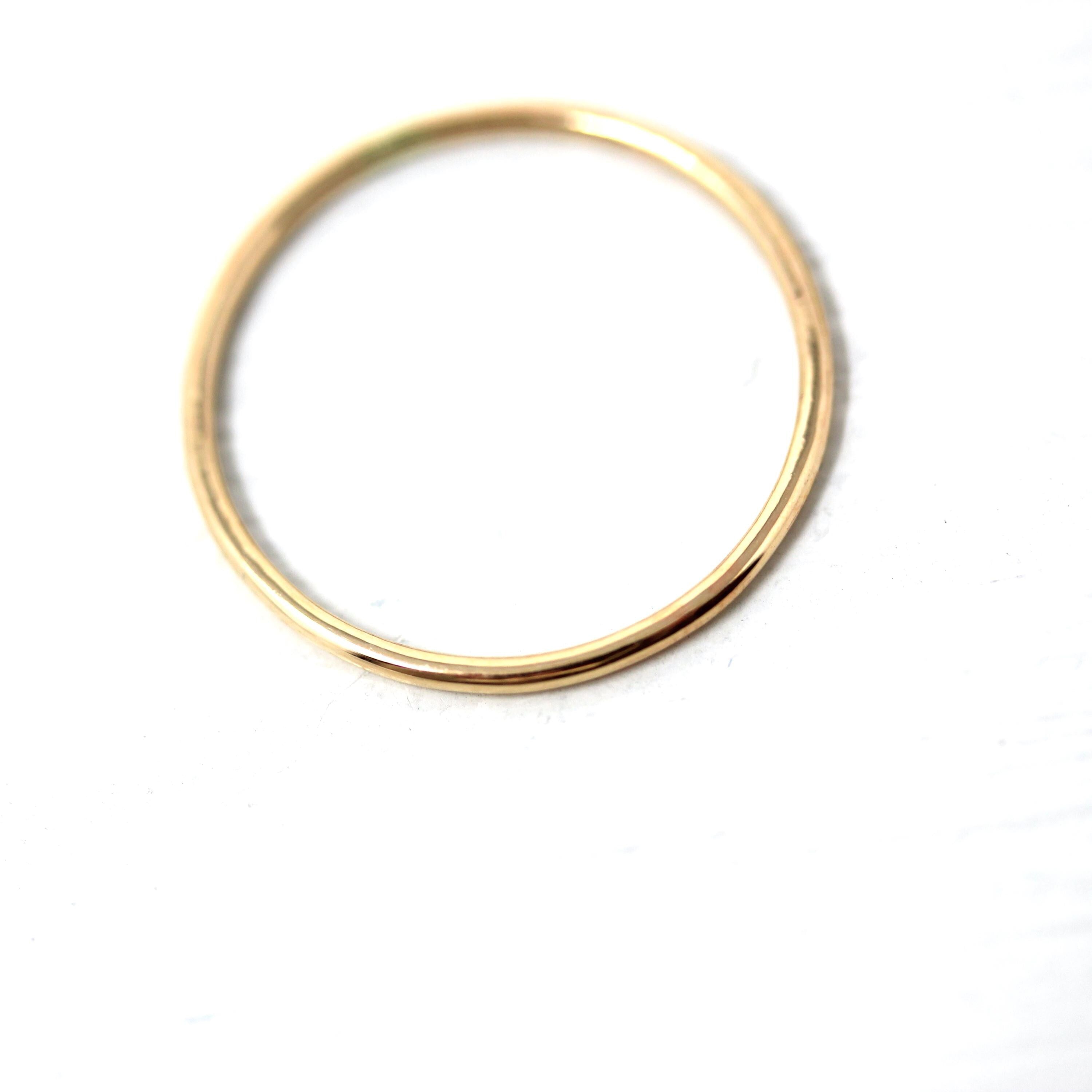 Antique Dainty Gold Band - Edwardian 10k Yellow Gold Stick Pin Conversion Stacking Ring - Vintage 1910s Size 7 Minimalist Fine Jewelry