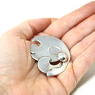 Vintage Modernist Brooch - Retro Era Sterling Silver Organic Funky Cutout Shapes Pin - Circa 1960s Handmade Fashion Statement Fine Jewelry