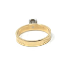 Vintage Diamond Ring - 14k Yellow & White Gold Round .17 CT Solitaire Engagement - Size 8 Retro Era 1990s Illusion Head Fine Wheat Jewelry