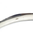 Vintage Swirl Bangle Bracelet - Retro Sterling Silver Organic Shape Funky Clasp Statement - Circa 1970s Era Fashion Accessory 70s Jewelry