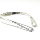 Vintage Collar Necklace - Sterling Silver Hinged Collar Bib Modernist Statement Piece - Modern Circa 1980s Era Curved 925 Mexico 80s Jewelry