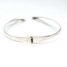 Vintage Collar Necklace - Sterling Silver Hinged Collar Bib Modernist Statement Piece - Modern Circa 1980s Era Curved 925 Mexico 80s Jewelry