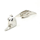 Hans Hensen Earrings - Vintage Sterling Silver Boomerang Non- Pierced Style Clip Backs - Vintage Circa 1930s Era Bold Statement 30s Jewelry